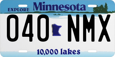 MN license plate 040NMX
