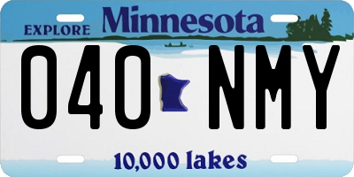 MN license plate 040NMY