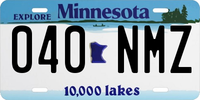 MN license plate 040NMZ