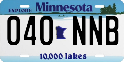 MN license plate 040NNB