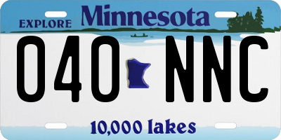 MN license plate 040NNC