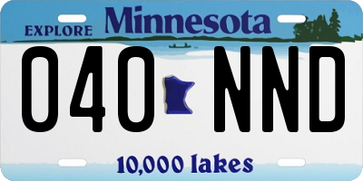 MN license plate 040NND