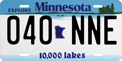 MN license plate 040NNE