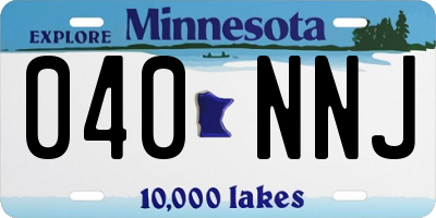 MN license plate 040NNJ