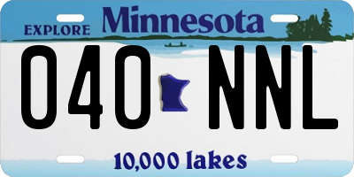 MN license plate 040NNL