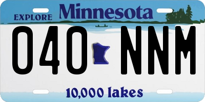 MN license plate 040NNM