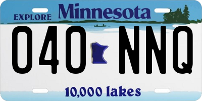 MN license plate 040NNQ
