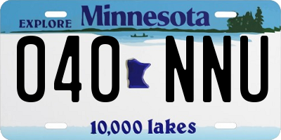 MN license plate 040NNU
