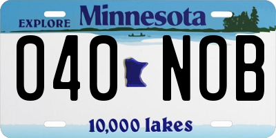 MN license plate 040NOB