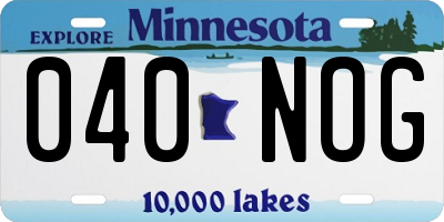 MN license plate 040NOG