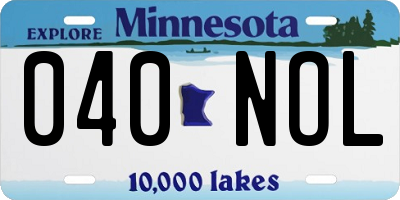 MN license plate 040NOL