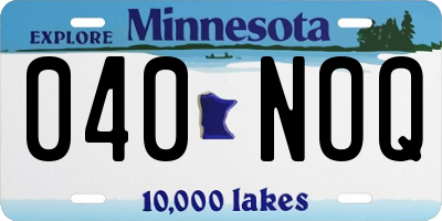 MN license plate 040NOQ