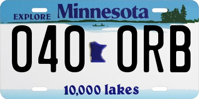 MN license plate 040ORB