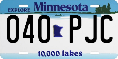 MN license plate 040PJC