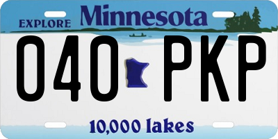 MN license plate 040PKP