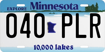 MN license plate 040PLR