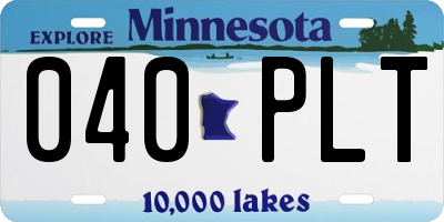 MN license plate 040PLT