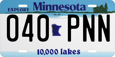 MN license plate 040PNN