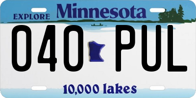MN license plate 040PUL
