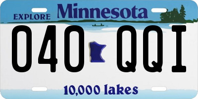 MN license plate 040QQI