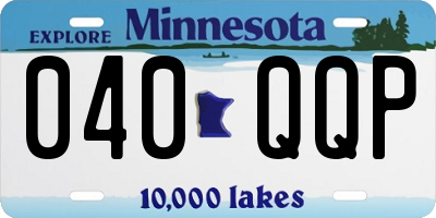 MN license plate 040QQP