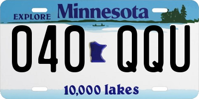 MN license plate 040QQU