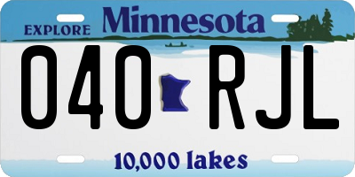 MN license plate 040RJL