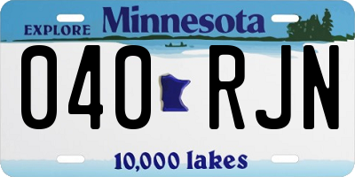 MN license plate 040RJN