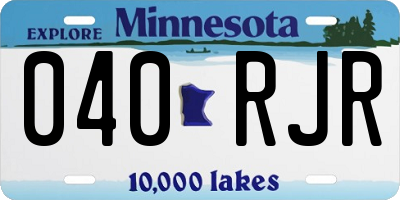 MN license plate 040RJR