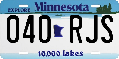 MN license plate 040RJS