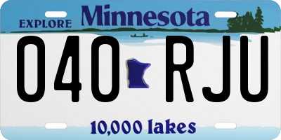 MN license plate 040RJU