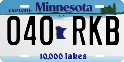 MN license plate 040RKB