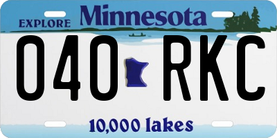 MN license plate 040RKC