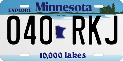 MN license plate 040RKJ