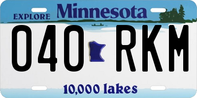 MN license plate 040RKM