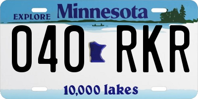 MN license plate 040RKR
