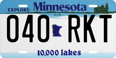 MN license plate 040RKT