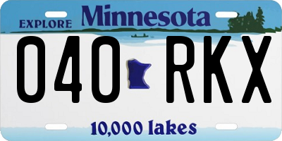 MN license plate 040RKX