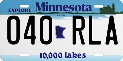 MN license plate 040RLA