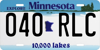MN license plate 040RLC