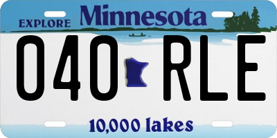 MN license plate 040RLE