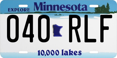 MN license plate 040RLF