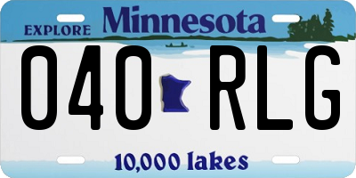 MN license plate 040RLG