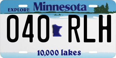 MN license plate 040RLH