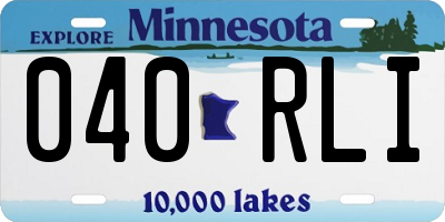 MN license plate 040RLI