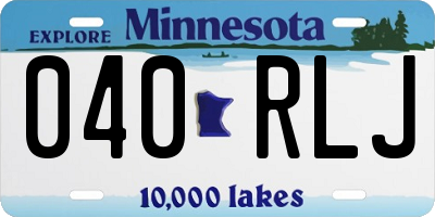 MN license plate 040RLJ