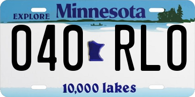 MN license plate 040RLO
