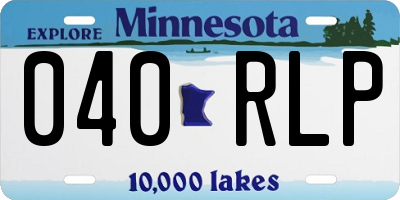 MN license plate 040RLP