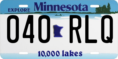 MN license plate 040RLQ