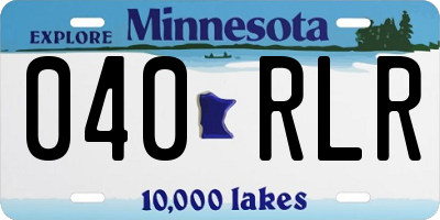 MN license plate 040RLR